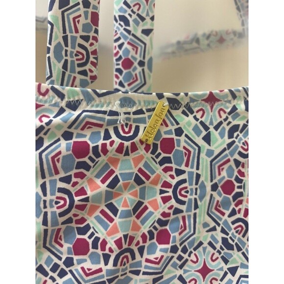 Helen Jon Halter Tankini Bikini Top Womens S RED Blue White Swimsuit - Picture 4 of 9